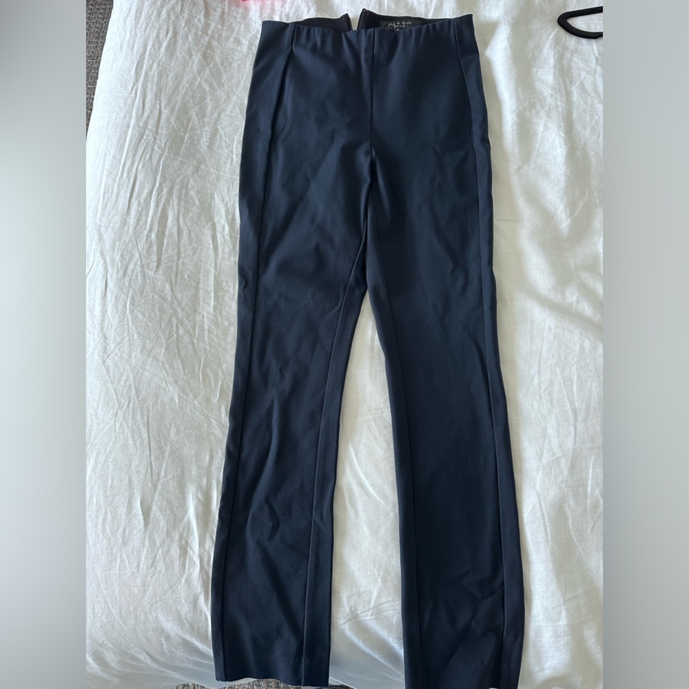 Rag & Bone Navy Blue Zip-Detail Trousers